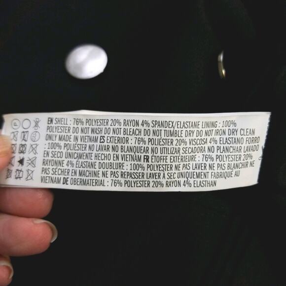 Forever 21 black silver button blazer jacket M - Picture 10 of 10